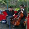 Cellist entertains crowd at Farmers' Market 25 June 2011
